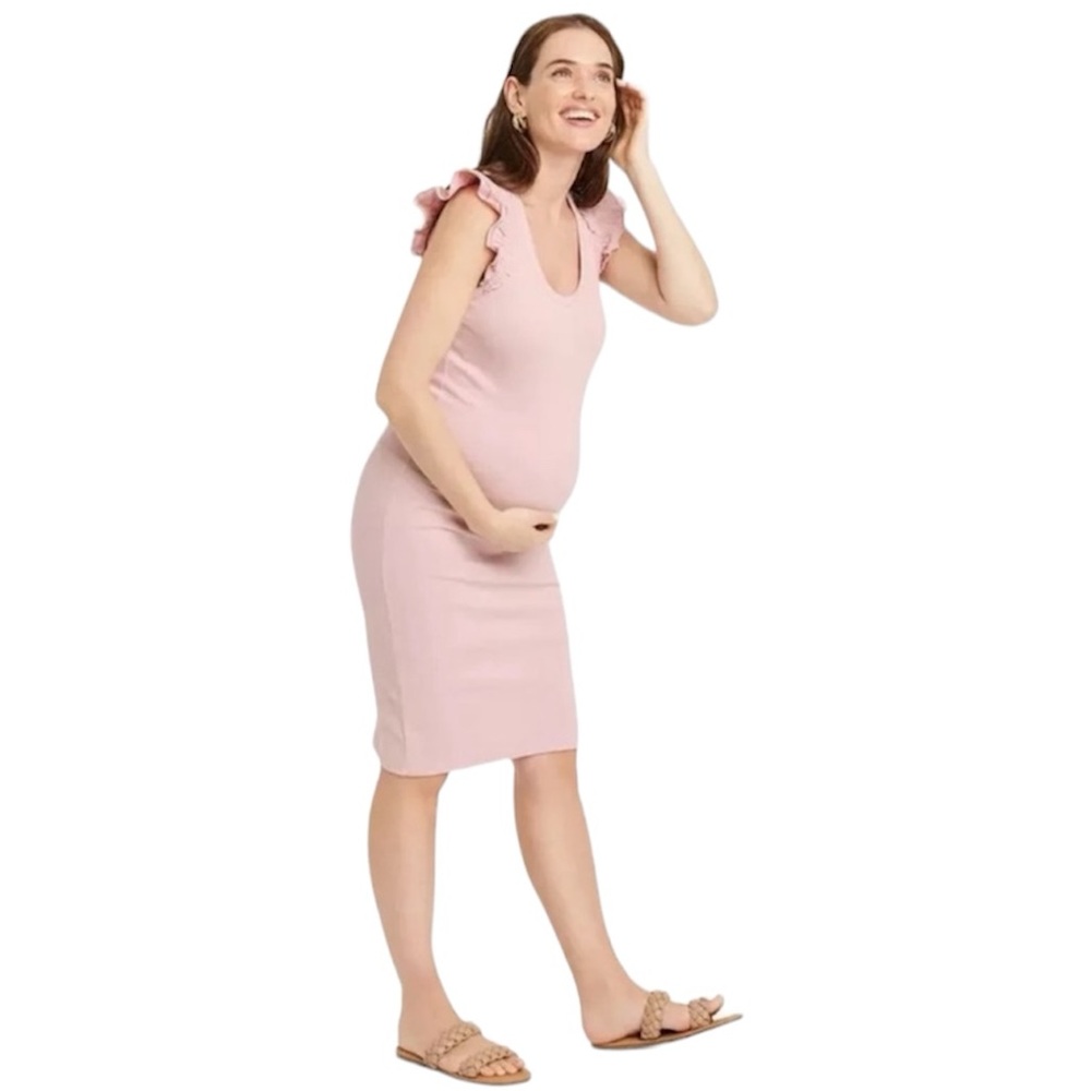The Nines By Hatch Pink maternity Dress Size Small